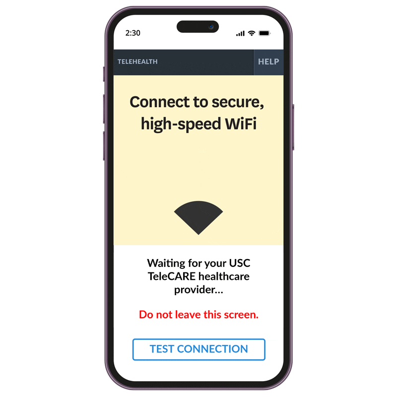 Animation showing wifi and cell phone bars