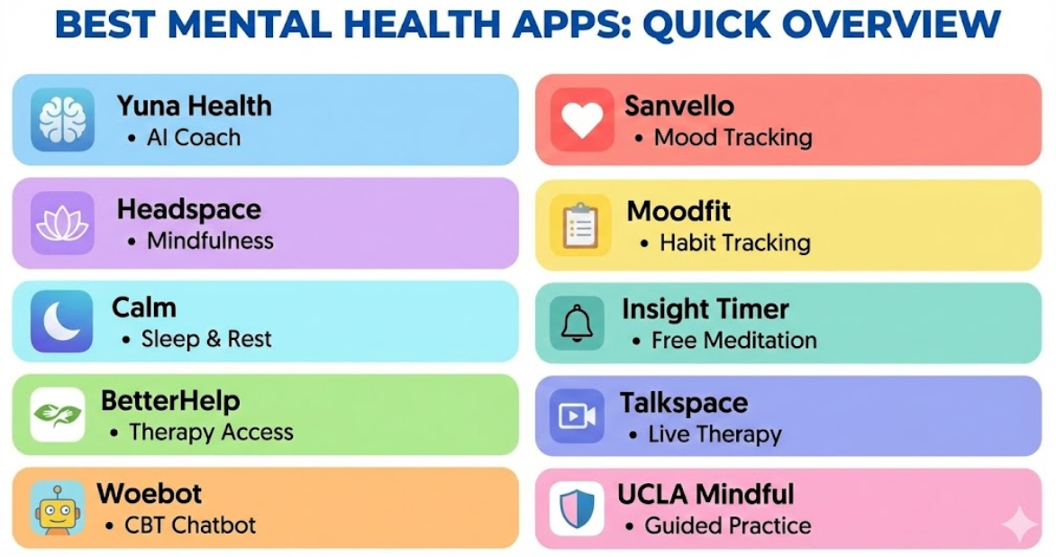 what are the best apps for mental health