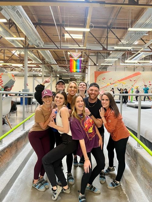 Denver team rock climbing activity team outing