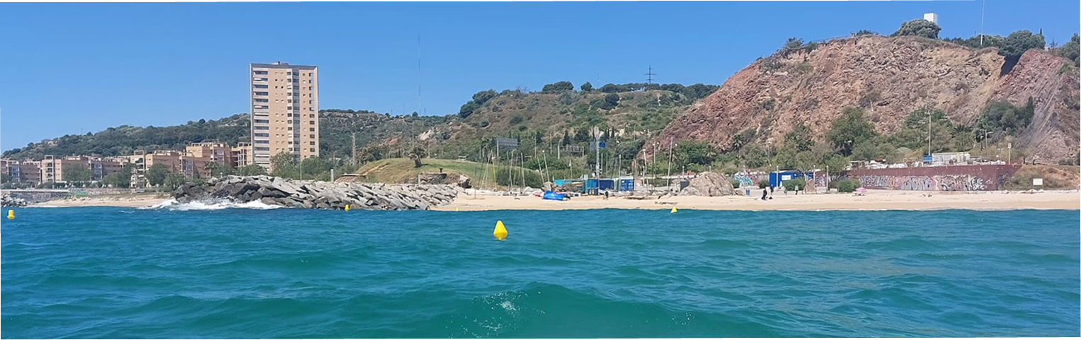 Start line of the Barcelona Paddle Race, Platja Somorrostro, Barcelona