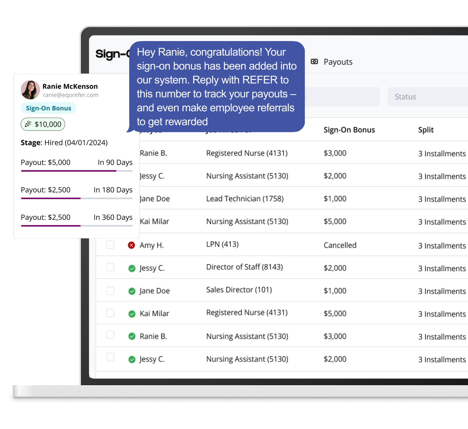 Eqo Sign On Bonus Automation Software