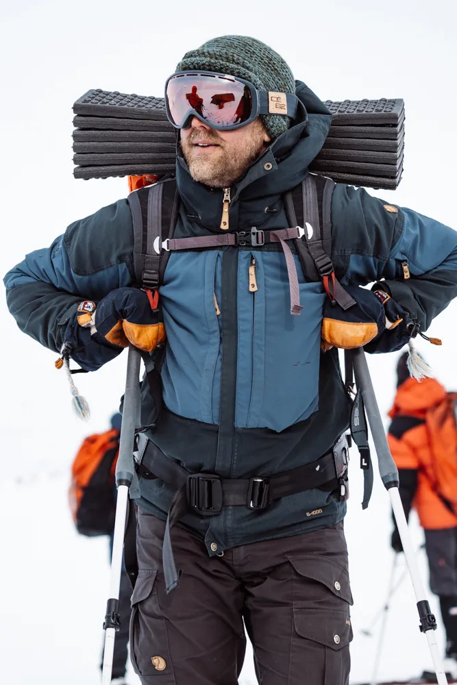Skier taking a pause