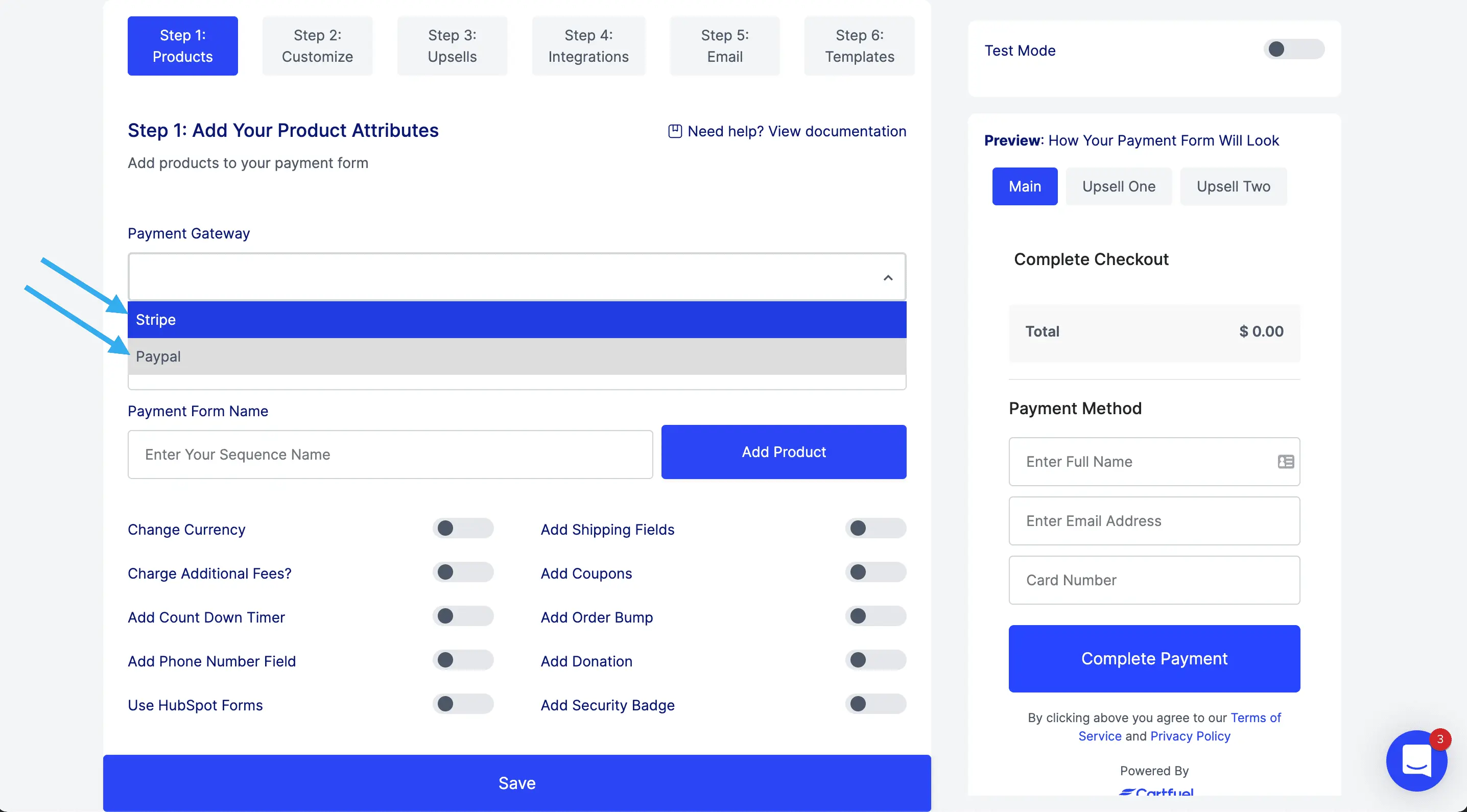 cartfuel-choose-payment-gateway