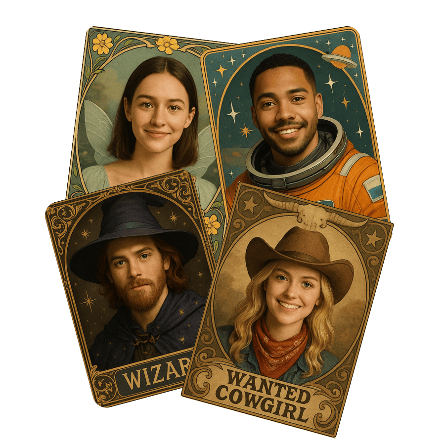 Four women dressed in glam outfits posing in black and white with oversized sunglasses and fun photo booth accessories