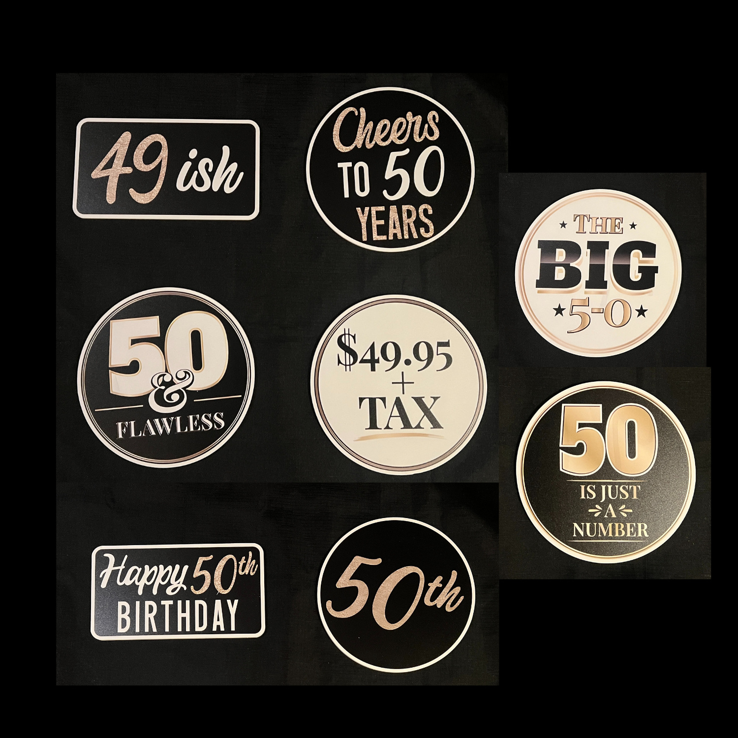 Elegant white 2x6 wedding photo strip with three gold-framed images, initials CJ, names Catherine & James, date 04.10.24, and space for a custom hashtag