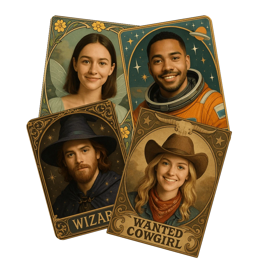 Four women dressed in glam outfits posing in black and white with oversized sunglasses and fun photo booth accessories