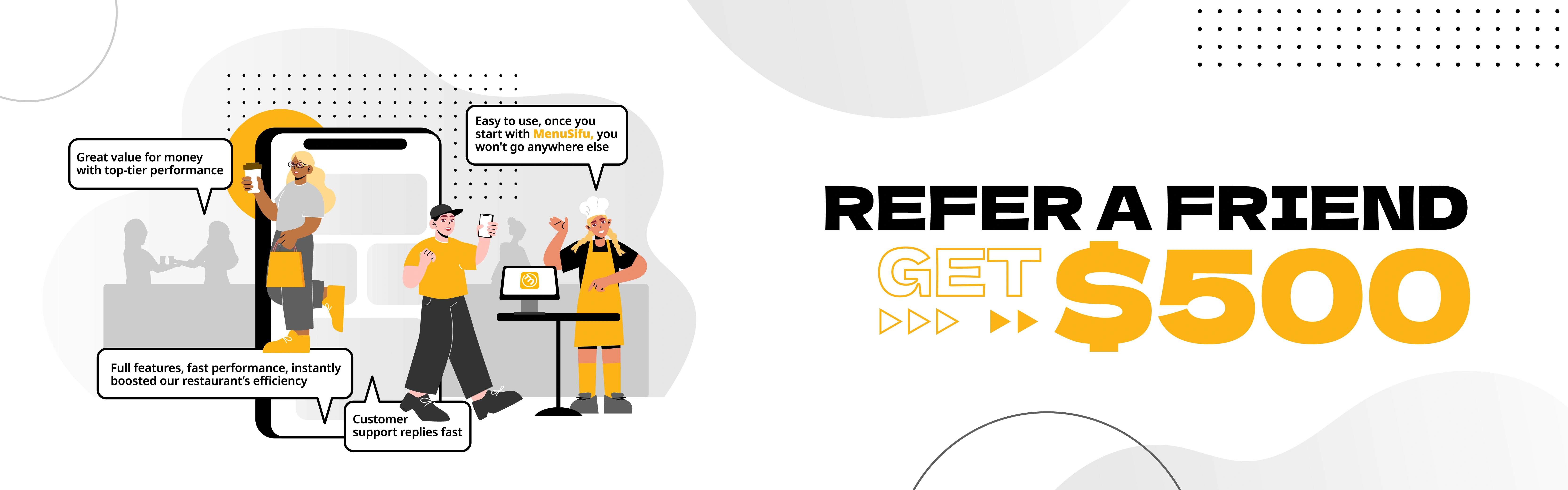 MenuSifu客户推荐计划封面图——推荐成功，双向福利