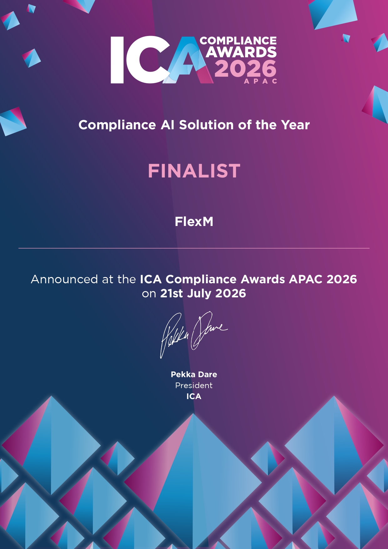 ICA Compliance Awards 2026 APAC Finalist