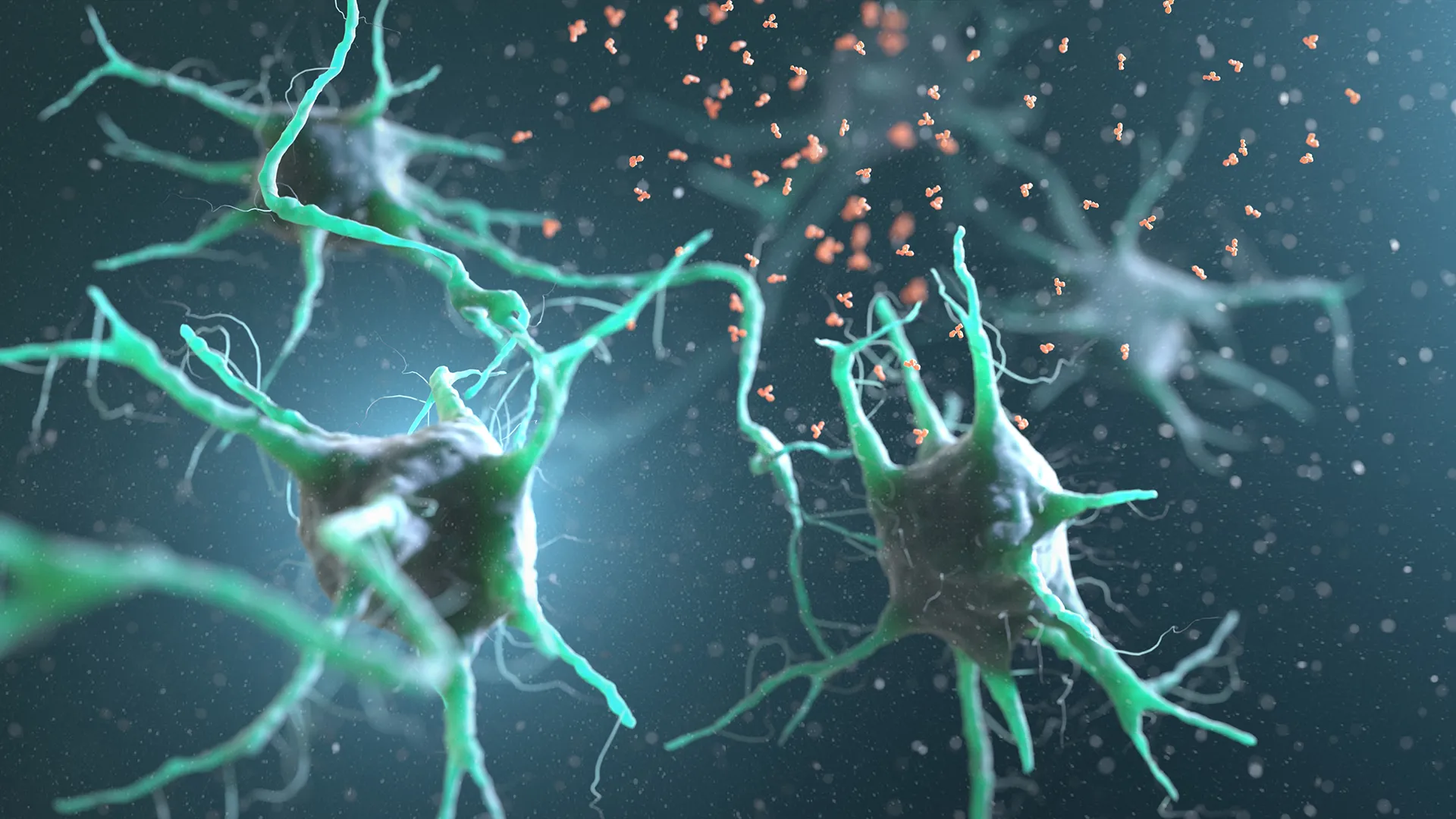 An chaotic image showing Neurons
