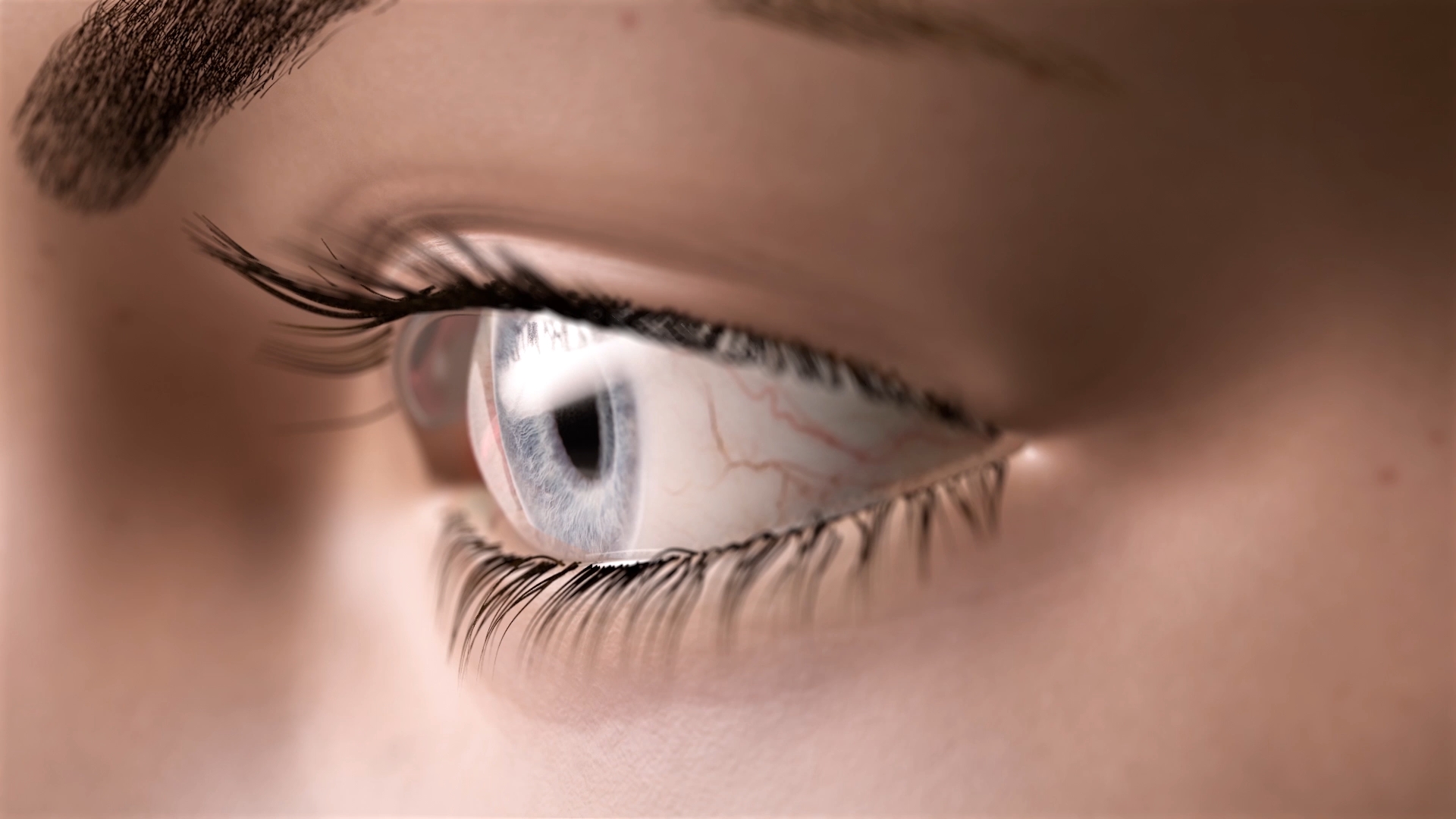 Close-up digital illustration of interconnected neurons with axons and dendrites against a blue background.