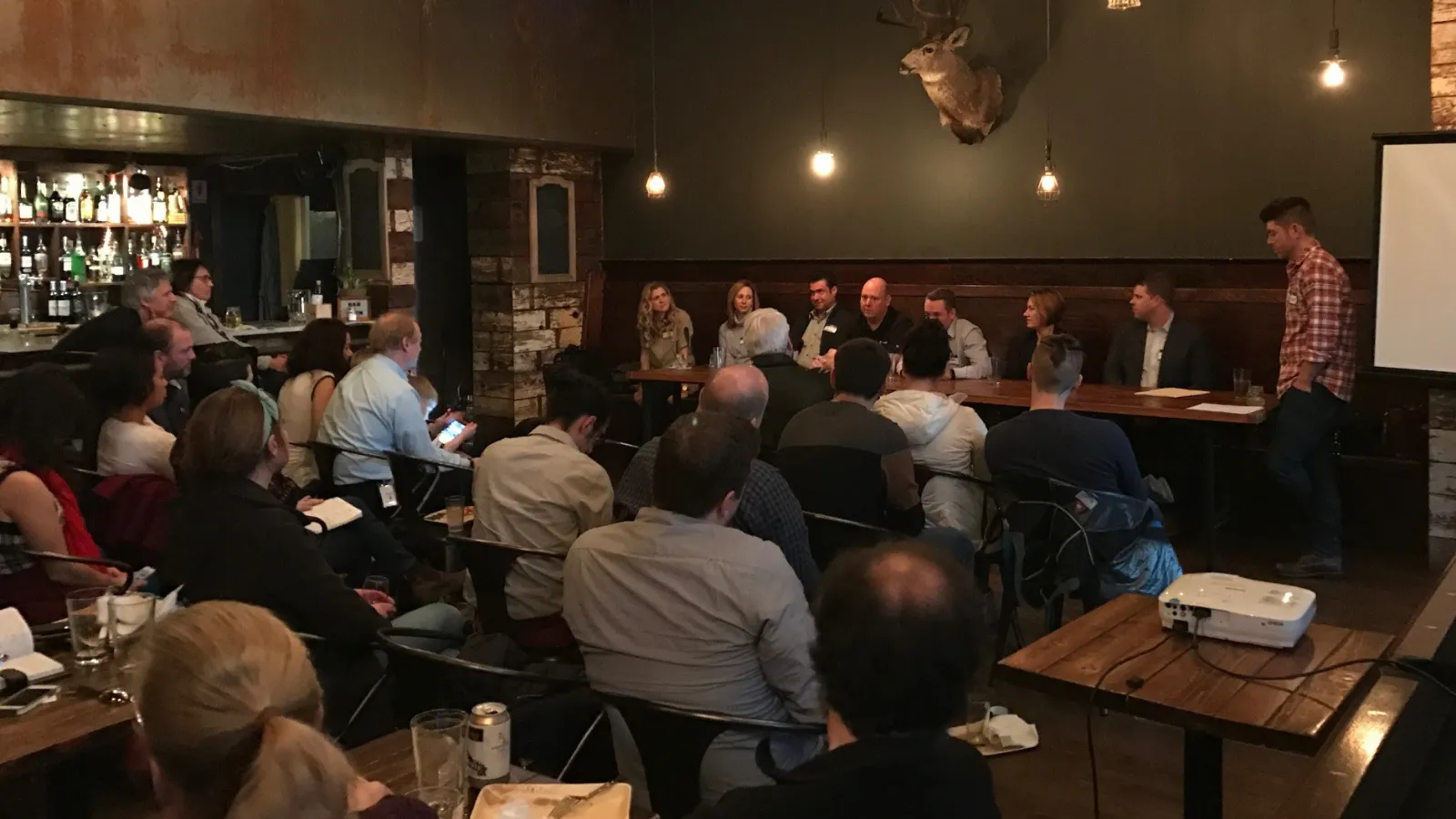 Trevor Reese speaking on expert panel at 2018 CoBuy professional event in Seattle