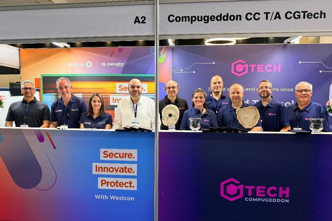 CGTech team engaging with partners at an enterprise networking and cybersecurity industry event