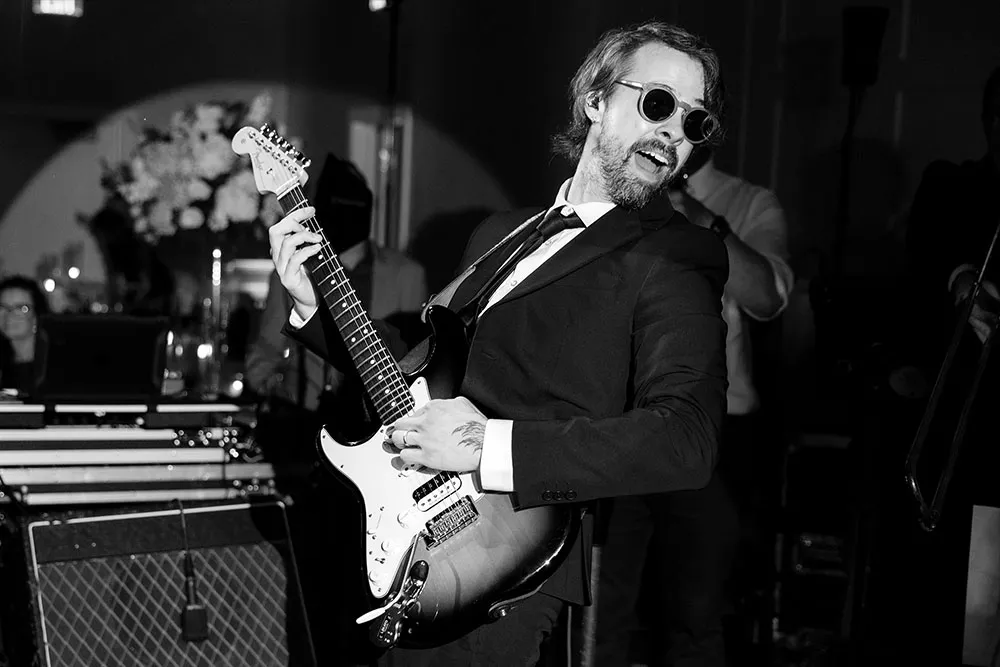 Boston Common Band, Groom and Guests Dancing at a Wedding on the Dance Floor