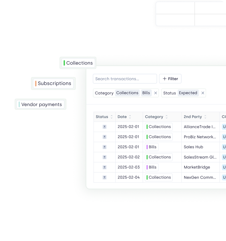 categorized cash report