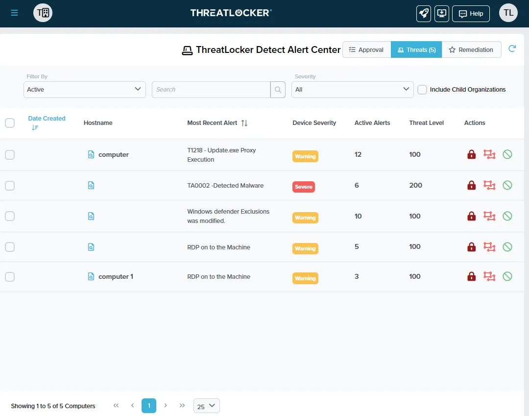 ThreatLocker Detect Screenshot