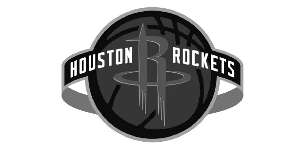 Houston Rockets logo - black and white