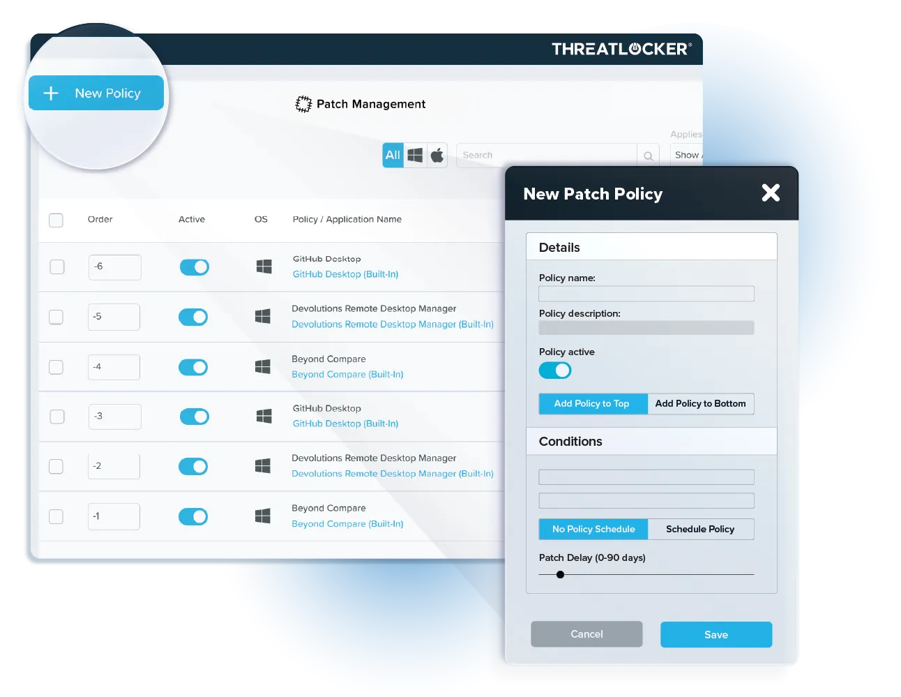 ThreatLocker Patch Management: screenshot