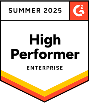 G2 Summer 2025 award: Enterprise High Performer
