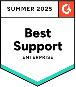 G2 Summer 2025: Enterprise Best Support