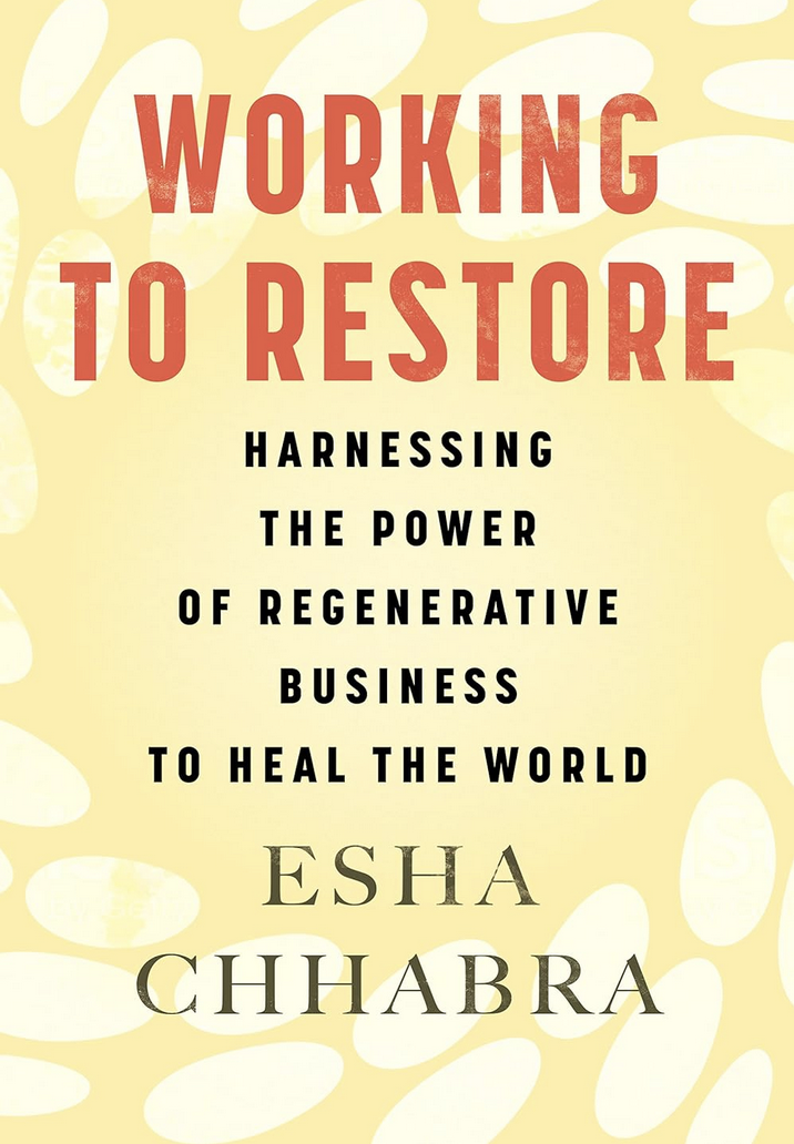 Cover of a book called working to restore