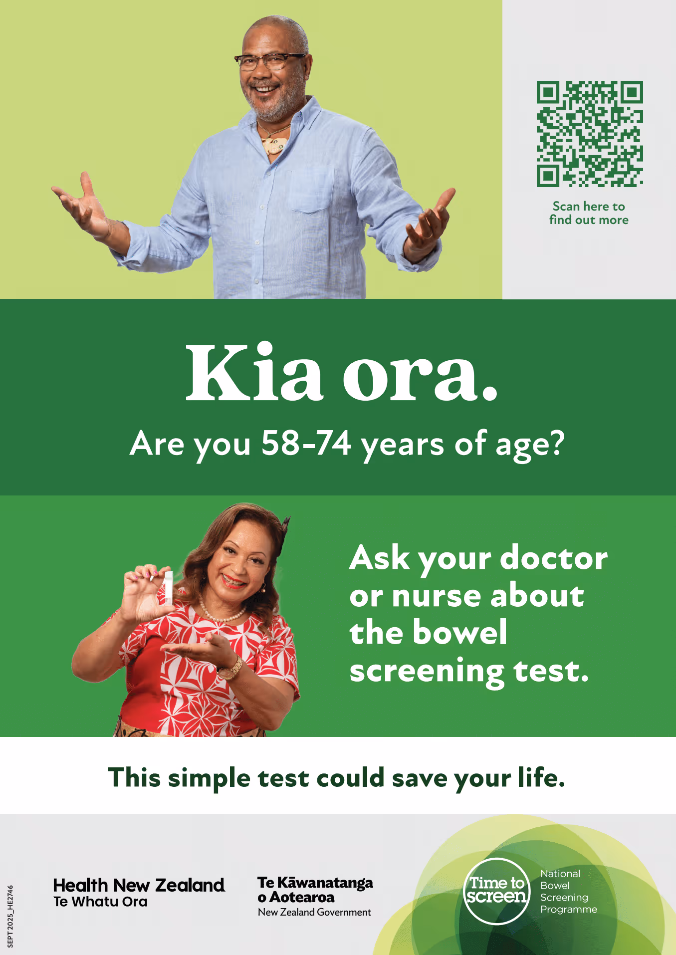 2026 Bowel Screening Promotion - Primary care desk stand