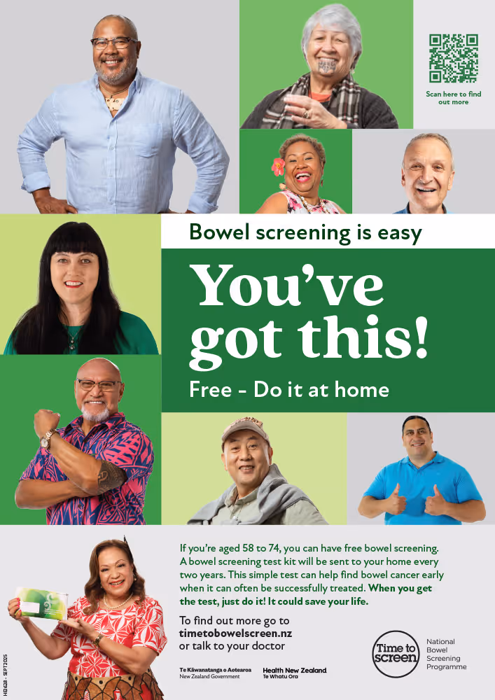 2026 Bowel Screening Promotion - ‘You’ve got this’ poster