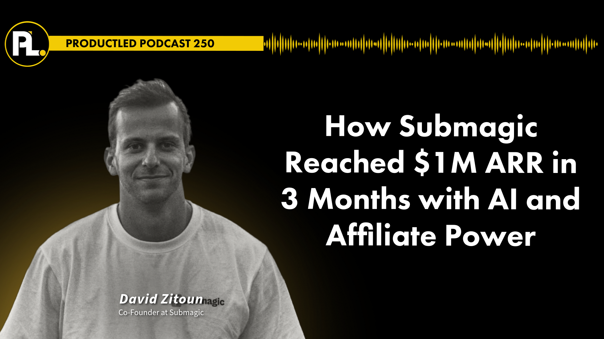 ProductLed 100 podcast episode with David Zitoun, Co-founder of Submagic