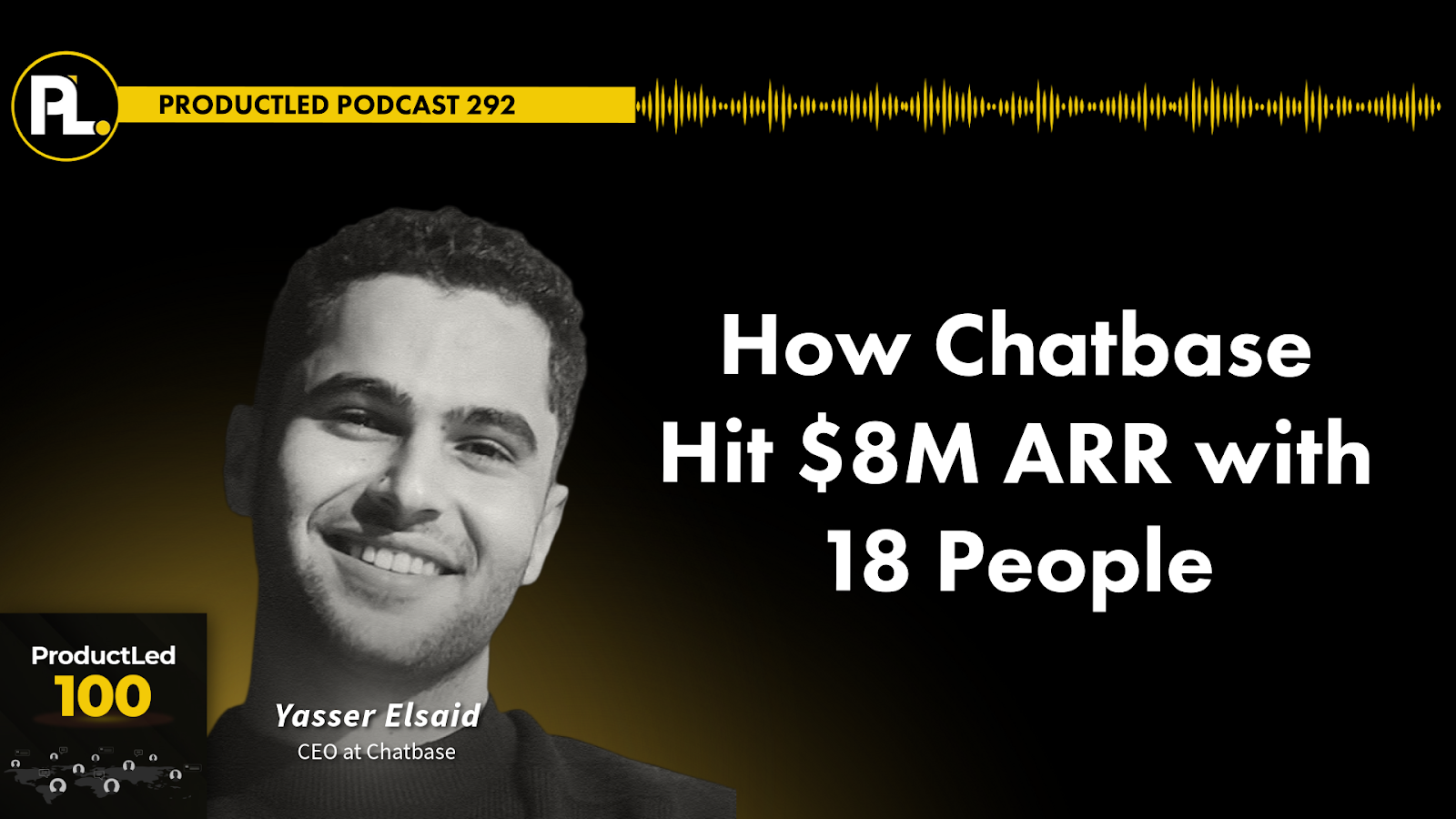ProductLed 100 podcast episode with Yasser Elsaid, Co-founder & CEO of Chatbase