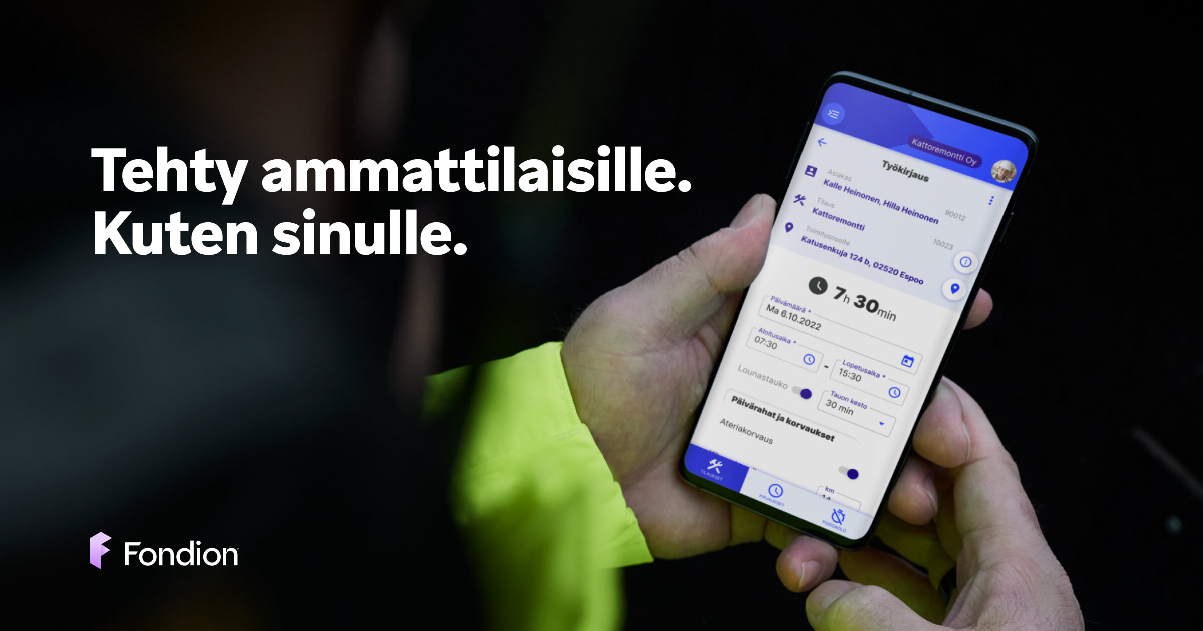 Toiminnanohjausjärjestelmä rakennusalalle | Fondion