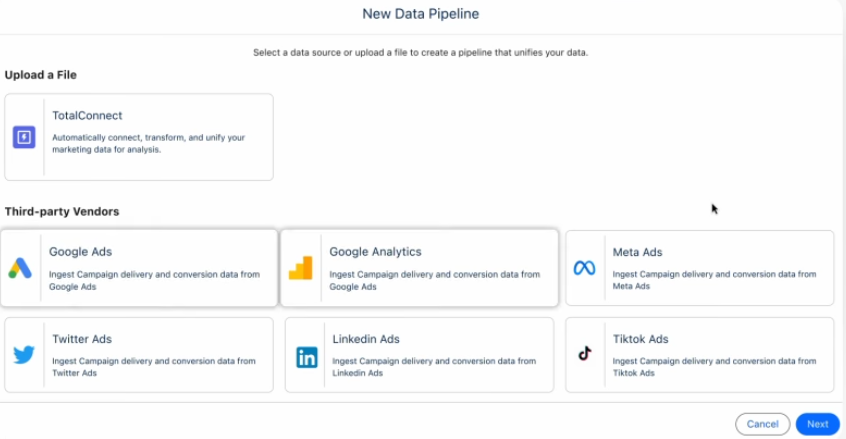 Set Up a GA4 Connector in Marketing Intelligence