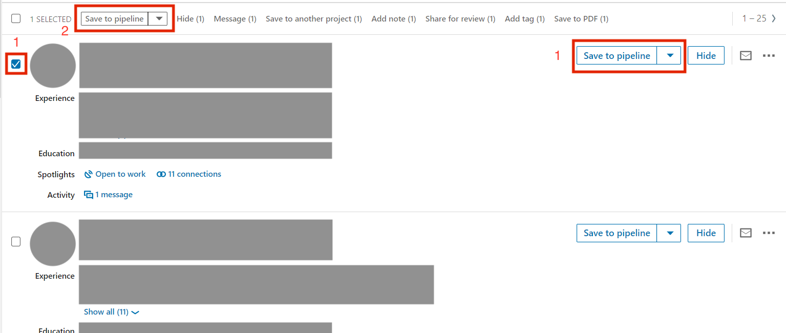 How to add candidates to your project pipeline in LinkedIn Recruiter