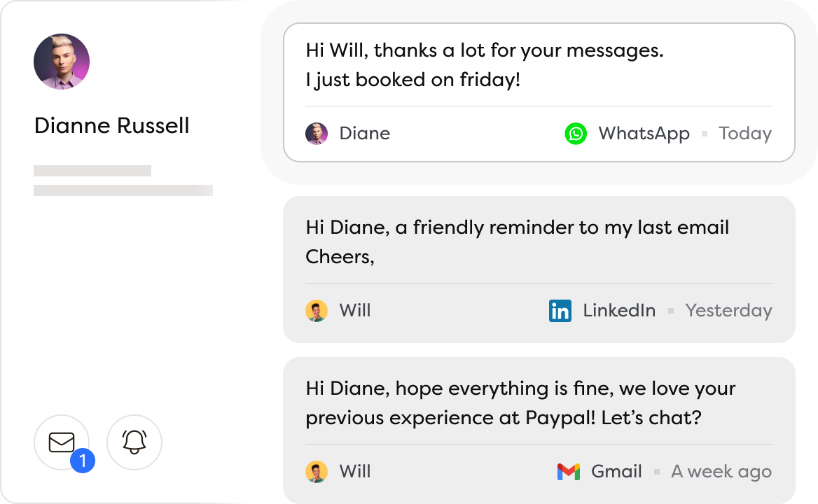 Unified Inbox [Linkedin, Email, Whatsapp]