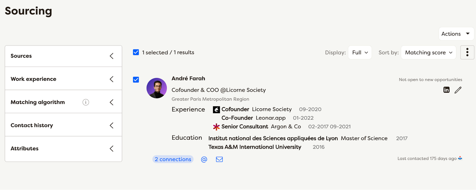 Profil professionnel d'André Farah, cofondateur de Licorne Society