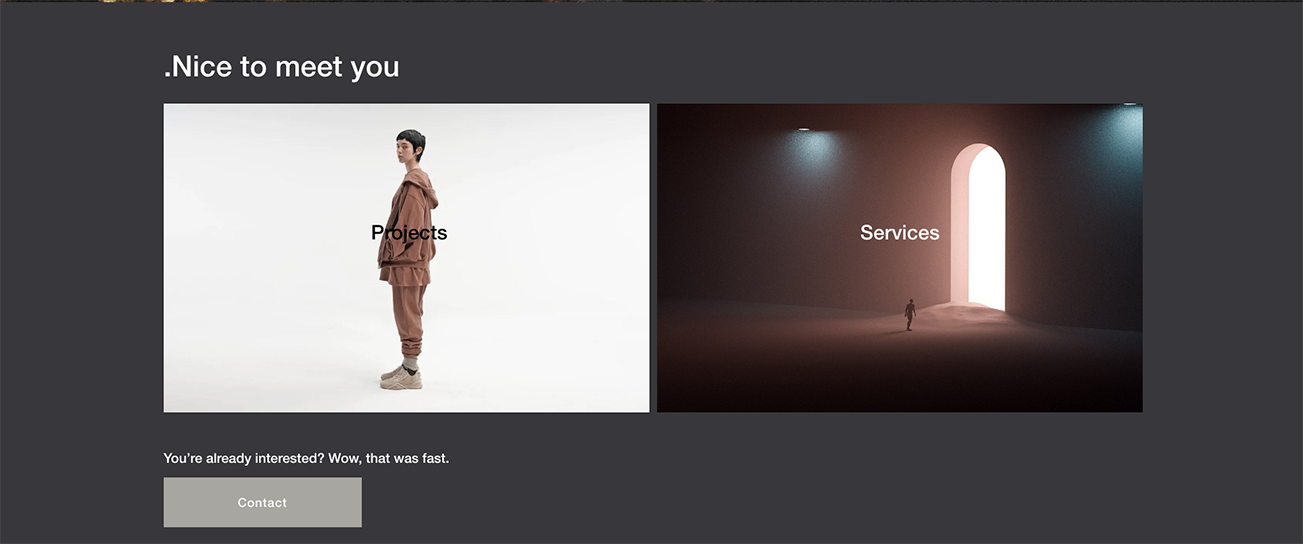 Website for The Opposite Agency