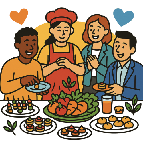 Illustration pour l'article sur le choix d'un traiteur solidaire