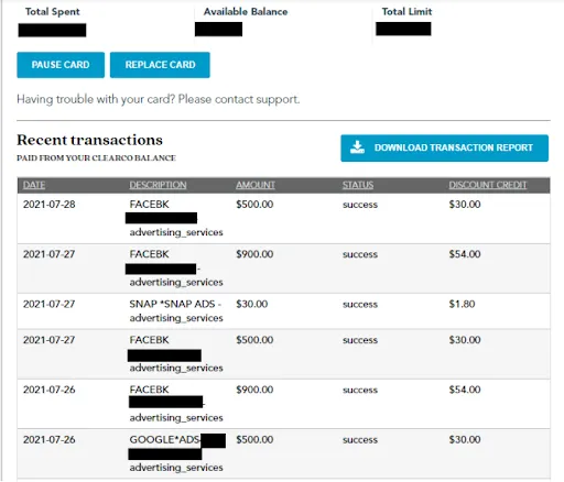Clearco Balance Sheet
