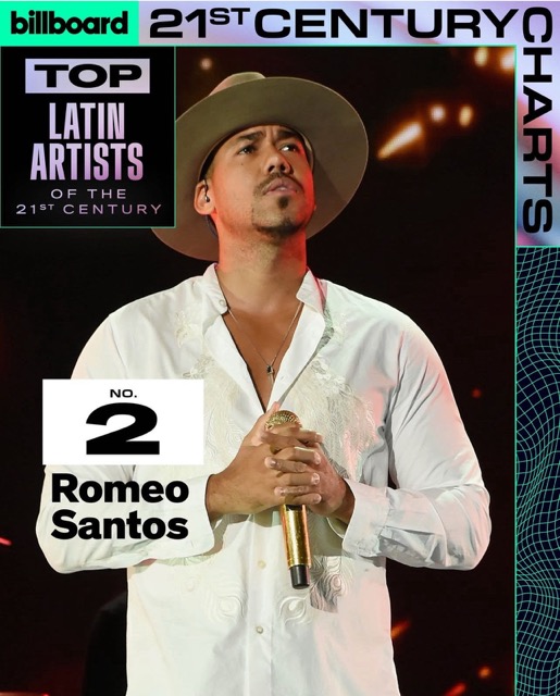Romeo Santos Ranks #2 on Billboard's Top Latin Artists of the 21st Century