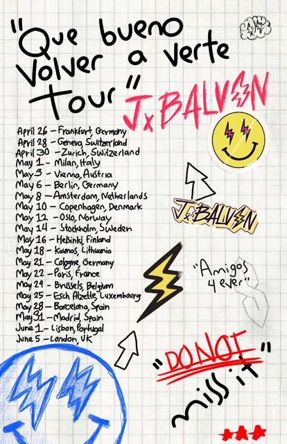 J Balvin Tour Schedule