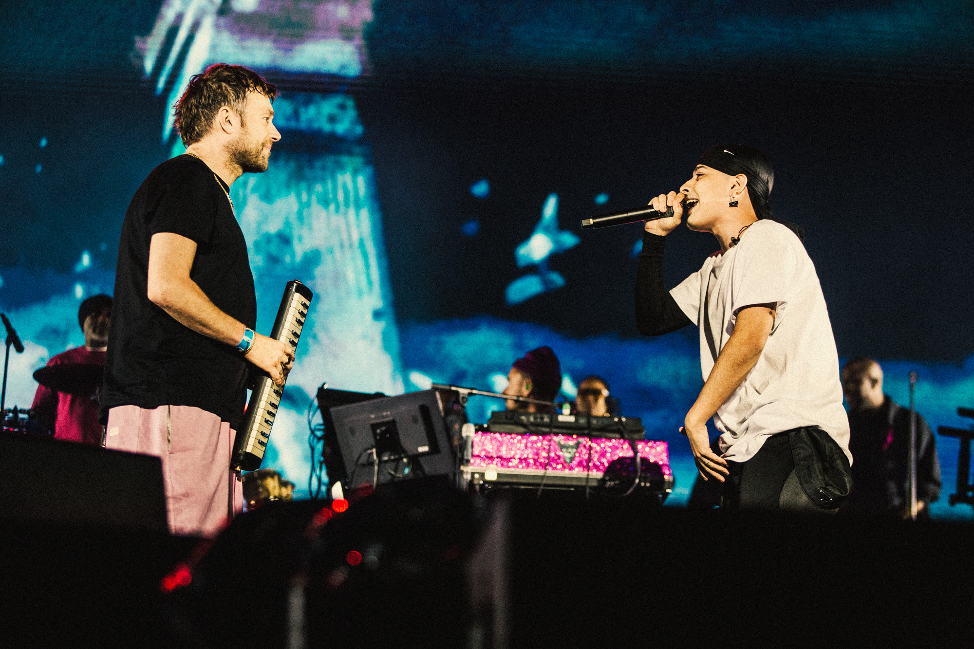 (Toto Pons/Flickr) Trueno and the Gorillaz at the Quilmes Rock Festival. // Fame Magazine