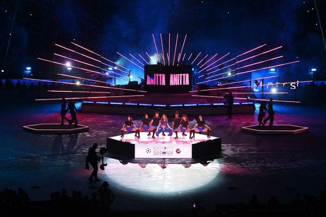 Anitta Delivers Stellar Performance at the 2023 UEFA Champions League Final Kick Off Show by Pepsi®, Debuts New Single // FAME Magazine