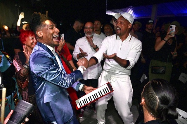 Jon Batiste and Will Smith at Montreux Jazz Miami