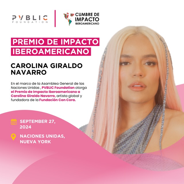 Karol G’s Con Cora Foundation Honored with Iberoamerican Impact Award