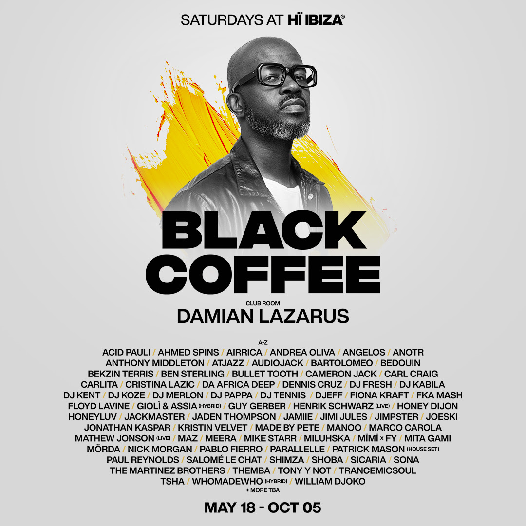 Black Coffee to Lead Electrifying 2024 Season at Hï Ibiza