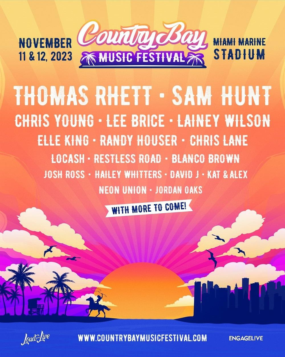 Miami to host Country Bay Music Festival - The ultimate destination for country music fans with the biggest acts in town