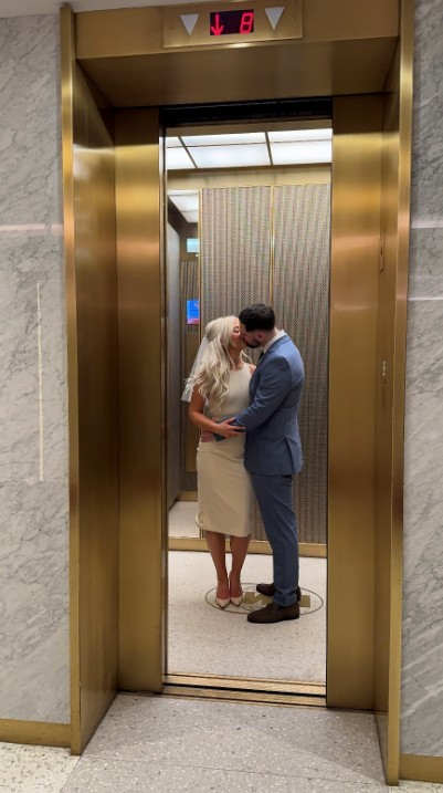 Hayley Cannon Eloped in NYC Wearing a Custom Dress Built From onewith's Core Material