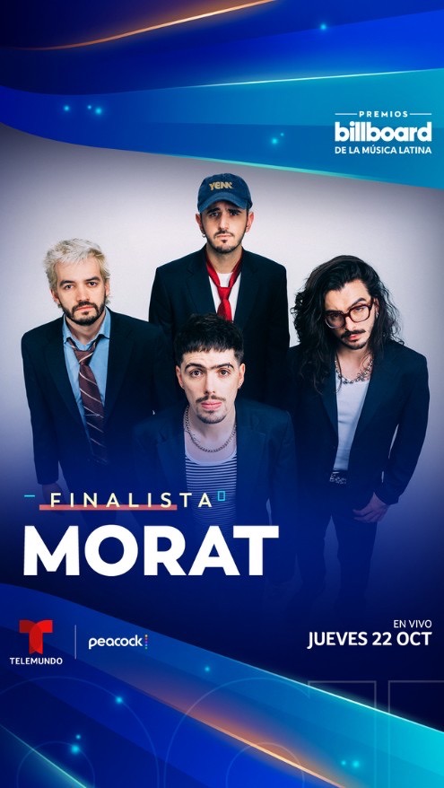 Morat Named Finalist for Latin Pop Artist of the Year at 2026 Billboard Latin Music Awards