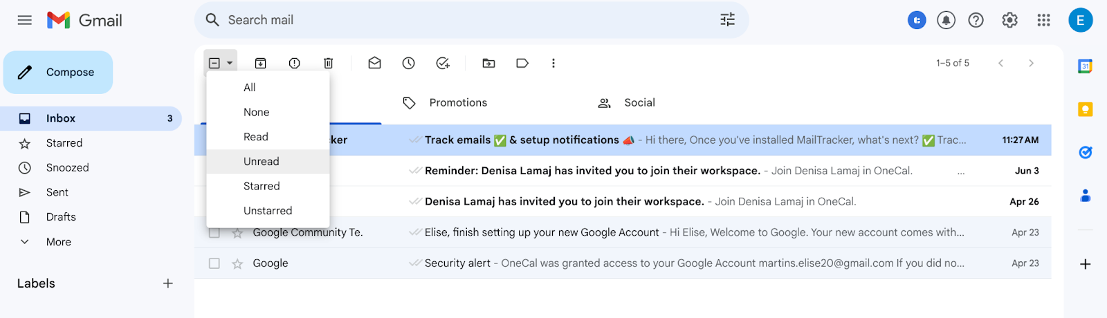 gmail on desktop