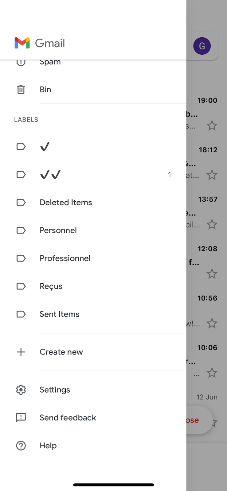 gmail on mobile