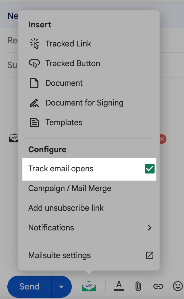 Mailsuite signature tracking