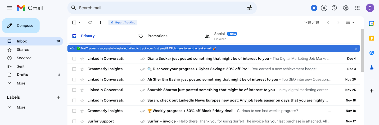 mark email as unread in gmail on desktop